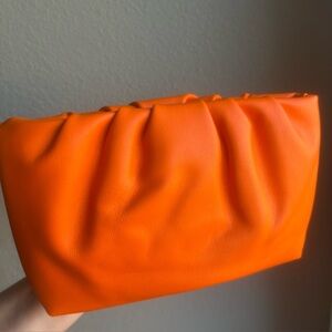 New Vibrant Orange Women's Clutch Zipper Bag